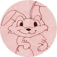 thumbnail image 1 of Ahgly Tapis Rond Lavable en Machine Intérieur Transitionnel Rouge Pastel Rose, 6 Pieds Rond, 1 of 7