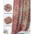 thumbnail image 3 of Aztec Southwest Blackout Curtains for Bedroom Living Room Darkening Curtains 63 Inches Long Orange Boho Ethnic Floral Geometric Art Window Curtain 2 Panels Set Window Treatment Grommet Drapes 42"x63", 3 of 9