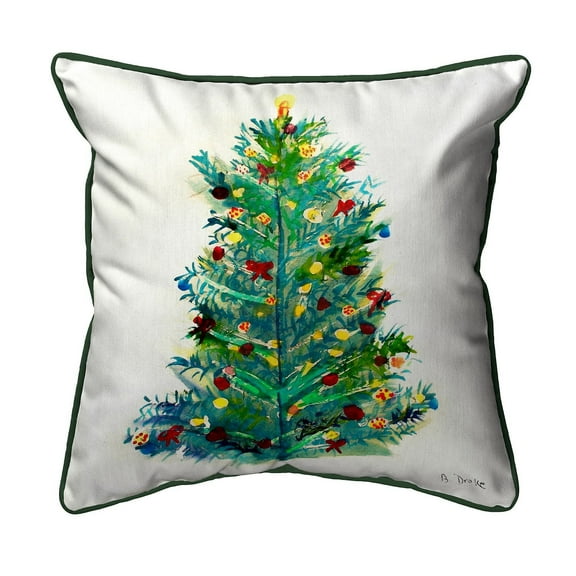 Betsy Drake Interiors Christmas Tree Large Indoor/Outdoor Pillow