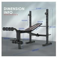 thumbnail image 6 of Weight Set, Multi-Function Adjustable Press with Squat Rack Leg Extension & Leg Workout Foldable Workout Flat/Incline/Decline Upgrade Weight Benches for Home Gym, 6 of 7
