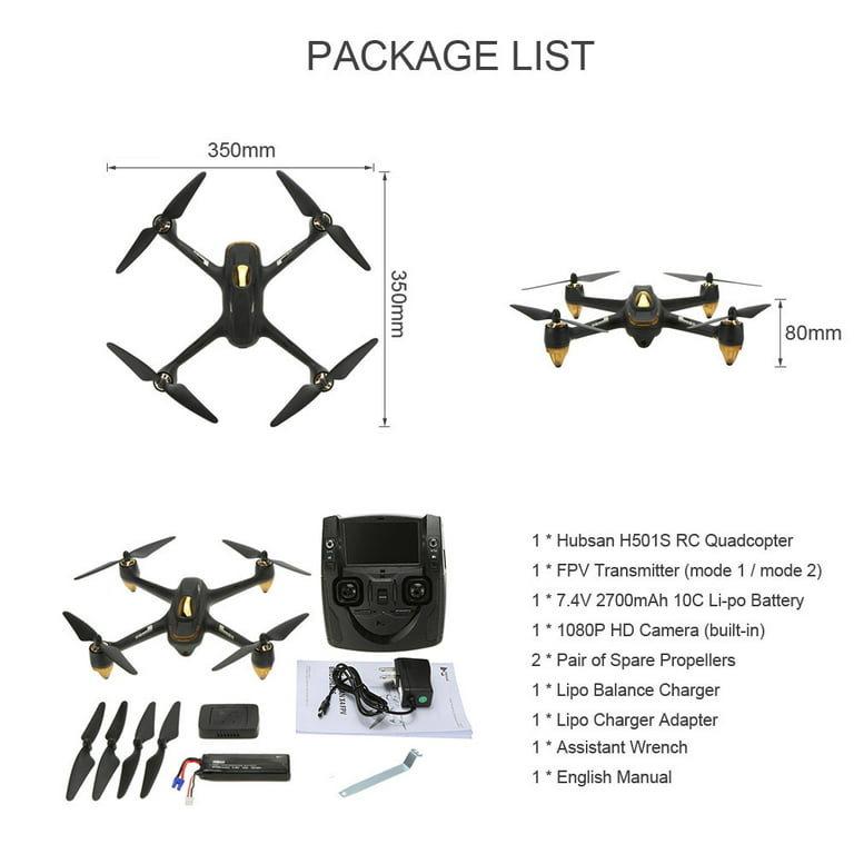 Hubsan H501S X4 5.8G FPV 1080P HD Camera RC Drone Quadcopter With GPS  Follow Me CF Mode
