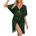 thumbnail image 4 of HOMBOM Bathing Suit Cover Up for Women Crochet Swimwear Coverups Tie Front Ladies Summer Cardigan Hollow Out, 4 of 5