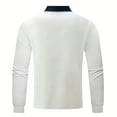 thumbnail image 4 of Blusa y camisa de manga larga con cuello vuelto para hombre, holgada, con solapa y botones, deportiva, de manga larga y solapa., 4 of 4
