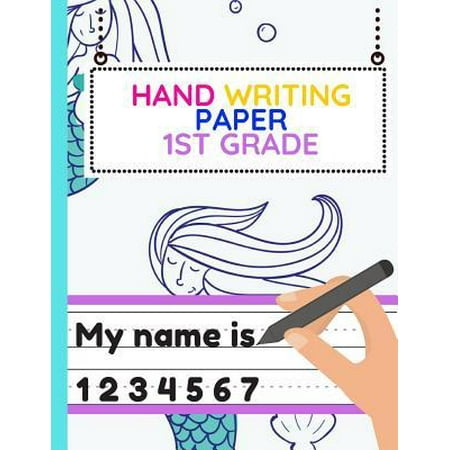 Dot Link - Hand Writing Paper 1st Grade: Workbook of Dotted Lined Handwriting Practice Paper Sheet Book for Girl, Boy, Kid, Toddler, Preschool, Kindergarten, N Paperback