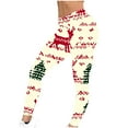 thumbnail image 5 of Mingw Ladies Festival Christmas leggings Slim Fit Skinny Stretchy Printed Yoga Pants ,Multicolor,L, 5 of 5