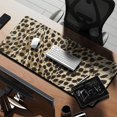 thumbnail image 2 of Long Mouse Pads for Desk,Brown and Black Leopard Print Desk Mats on Top Of Desks, Desk Mouse Pad Extra Large with 3mm Non-Slip Base and Stitched Edge for Gaming,Office,Work,Home 35.4"x15.7", 2 of 6