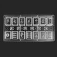 thumbnail image 4 of Molde de chocolate transparente antiadherente, molde para dulces DIY, 14 cavidades en forma de Mahjong, 4 of 8