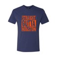 thumbnail image 2 of Straight Outta Houston HOU Fan | Fantasy Baseball Fans | Mens Sports Premium Tri Blend T-Shirt, Vintage Navy, Medium, 2 of 4