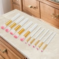thumbnail image 5 of Unique Bargains 10 Pcs Lightweight Makeup Brush for Business Travel White Synthetic Fiber Hair Plastic, 5 of 5