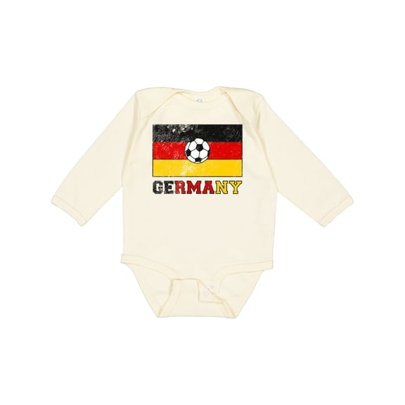 Inktastic German Soccer Boys or Girls Long Sleeve Baby Bodysuit