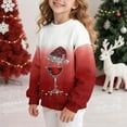 thumbnail image 4 of Tdoqot Girls Christmas Sweatshirts- Crewneck Cute Pullover Long Sleeve Kids Festive Shirts Red Size 6-14, 4 of 7