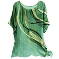 thumbnail image 3 of Birdeem T-Shirt Ample Décontracté pour Femmes à Imprimé, Col Rond, Manches Courtes, Chandail à Enfiler, 3 of 6