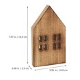 thumbnail image 3 of HEALEEP Room Decor Wood Slice Mini House Light Brown 1 PCS for Chic, 3 of 7