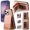 Pink, variant on Allytechgroup Wallet Case for iPhone 12 Pro Max with Credit Card Slot, RFID Blocking PU Leather Slim Stand Shell Magnetic Closure Shockproof Protective Back Cover Bumper for iPhone 12 Pro Max, Black