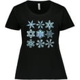 thumbnail image 3 of Inktastic Winter Snowflakes Women's Plus Size T-Shirt, 3 of 5