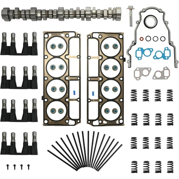 Sloppy Stage 2 Camshaft Kit Lifters Trays Pushrods For Chevrolet Tahoe GMC Sierra Gen III/IV LS1 LQ4 LQ9 4.8L 5.3L 5.7L 6.0L 6.2L 1999-2013