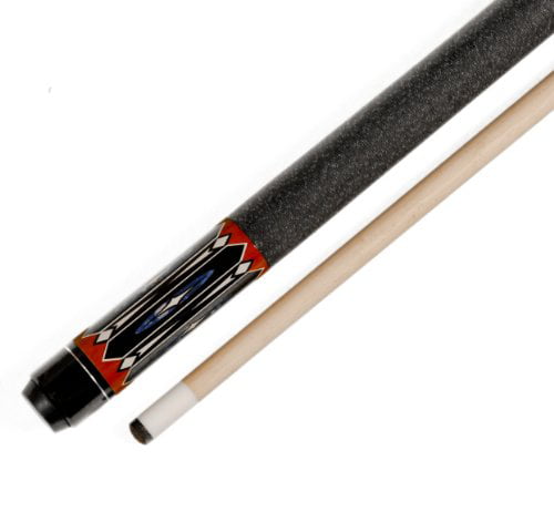 2-Piece Iszy Billiards 58-Inch Hardwood Maple Pool Cue Billiard Stick Black 19-Ounce