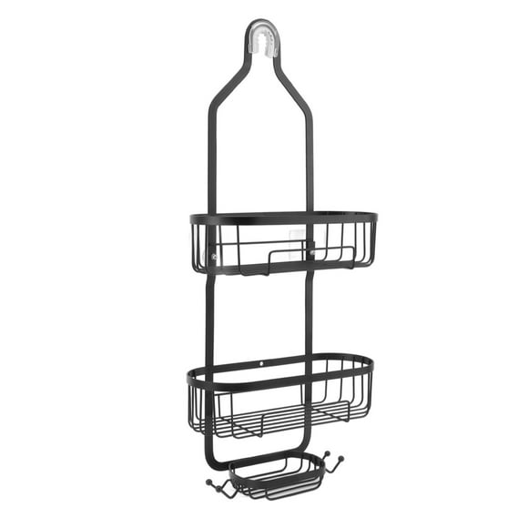 Adhesive Shower Caddy Basket Shelf 2 Layer Wall Mounted Shelves For Bathroom, Toilet, Kitche