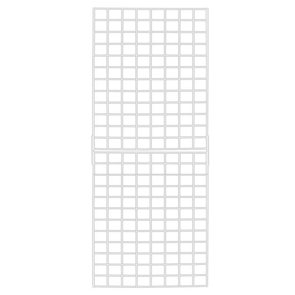 SSWBasics White 2' X 6" Wire Grid Kit - (2) 2' X 3" Panels