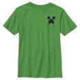 thumbnail image 1 of T-Shirt Garçon Minecraft Faux Poche Creeper - Kelly Vert - Très Grand, 1 of 3