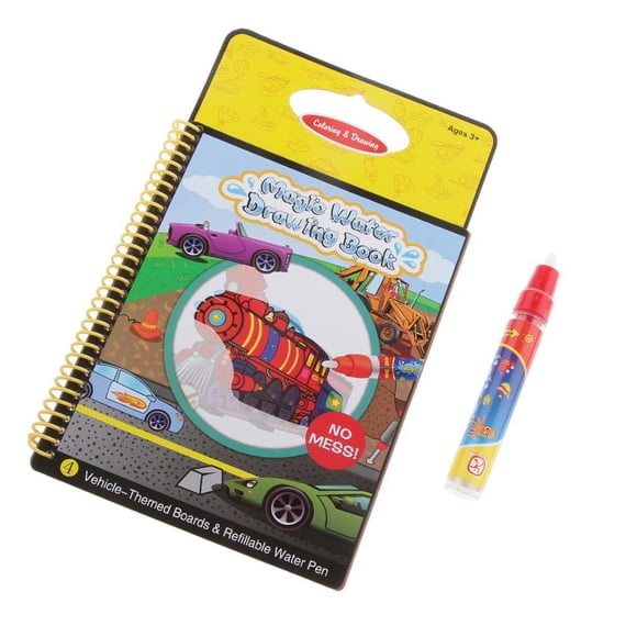 Reutilizable Para Colorear Libro De Dibujo Del Doodle De Agua W / Vehículo De De Agua Temática CUTICAT Agua Dibujo libro