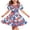 G Wine, variant on Auroural Dresses for Toddlers 5T Girl's Flower Print Round Neck Short Sleeve Dress Classic Girls Back Summer Dress