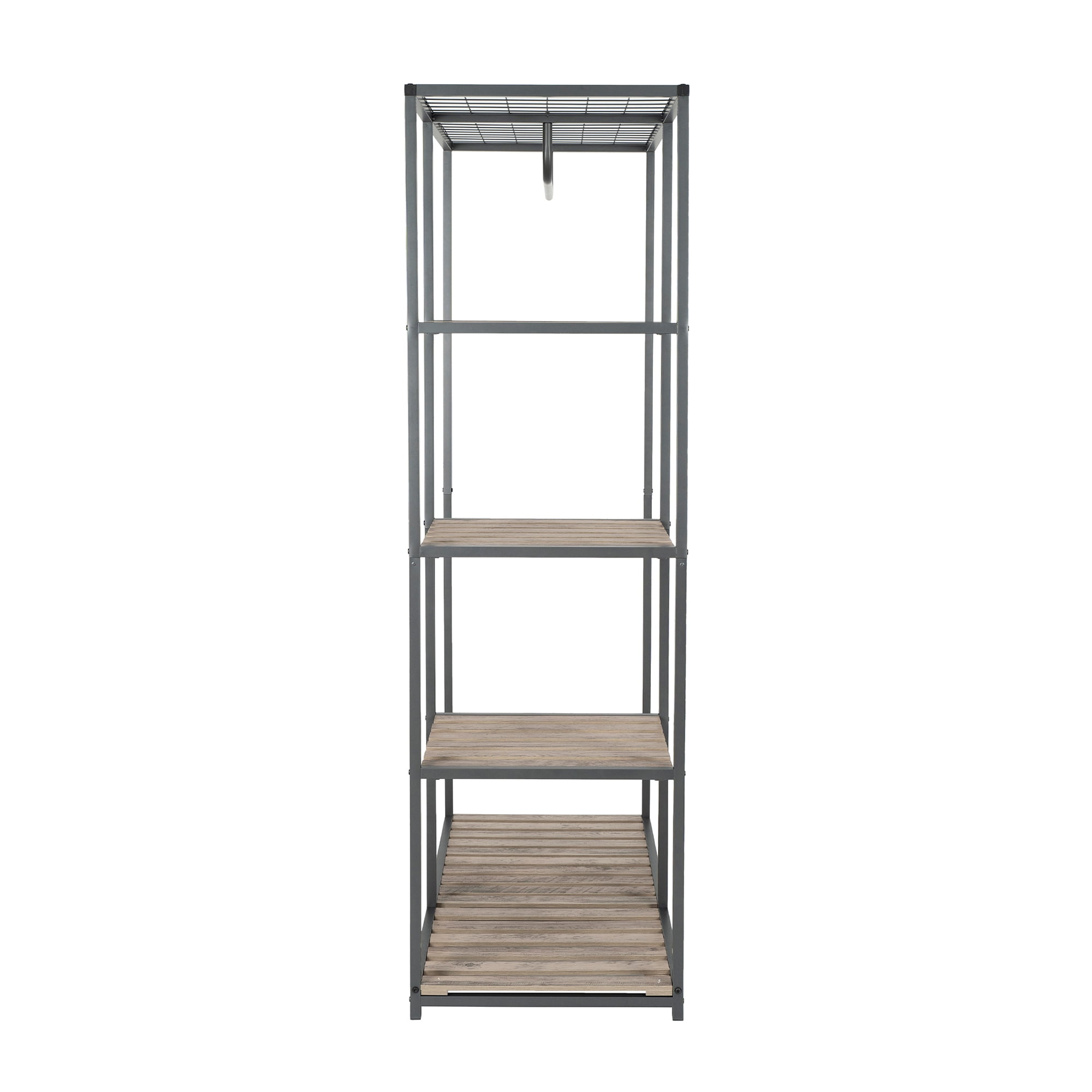(3 pack) Better Homes & Gardens Farmhouse Gray Wood and Metal Garment Clothes Rack