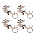 thumbnail image 1 of 4 Pcs Keychain Cute Exquisite Shining Donkey Car Keyring Pendant Bag Accessories for Decoration, 1 of 14