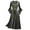 Grey, variant on FYEGRE Women Trumpet Sleeve Irish Dress with Corset Gothic Retro Long Sleeve Traditional Halloween Outfit for Women Brown M