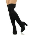 thumbnail image 6 of Delicious Women's Faux Suede Knee High Block Heel Boot, Black ,  8 M US, 6 of 6