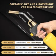 Propane Torch Head Torch Map GasTorch Kit Welding Torch Brazing Torch Trigger Start Ignition for High Intensity