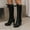 Black, variant on Bnwani Womens Boots New Winter Fashion High-Heel High Knee-High Versatile Casual Boot Black Size 5.5