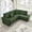 Green, variant on 93" Sectional Sofa, L Shaped Couch with Reversible Chaise Lounge, Upholstered Soft Corduroy Couch for Living Room Apartment, Grey