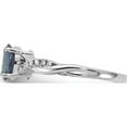 thumbnail image 3 of 14K White Gold Oval Created Alexandrite And Diamond Ringsize 7 - Jbsp, 3 of 5