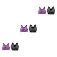 thumbnail image 2 of kurtrusly 2pieces Versatile Performance With Wide Application Sports Bra Seamless gray+purple S 3Set, 2 of 6