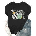 thumbnail image 3 of Christmas T-Shirt Merry Christmas Y'all Graphic Casual Short Sleeve Shirt for Women, 3 of 6