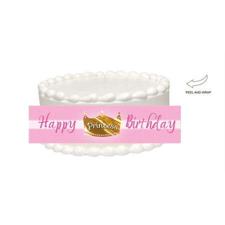 Princess Happy Birthday Edible Cake Side Photo Image Decoration