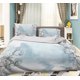 thumbnail image 2 of 3D Acuarela Azul Floral Funda de edredón Set Ropa de cama Set Funda de edredón Fundas de almohada, 2 of 3