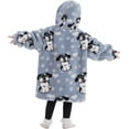 thumbnail image 4 of Wehilion 2-6YR Oversized Sweatshirt Hooded Blanket Sherpa Hoodie for Girls Boy Wearable Blanket Hoodie for Kids Toddlers, 4 of 6
