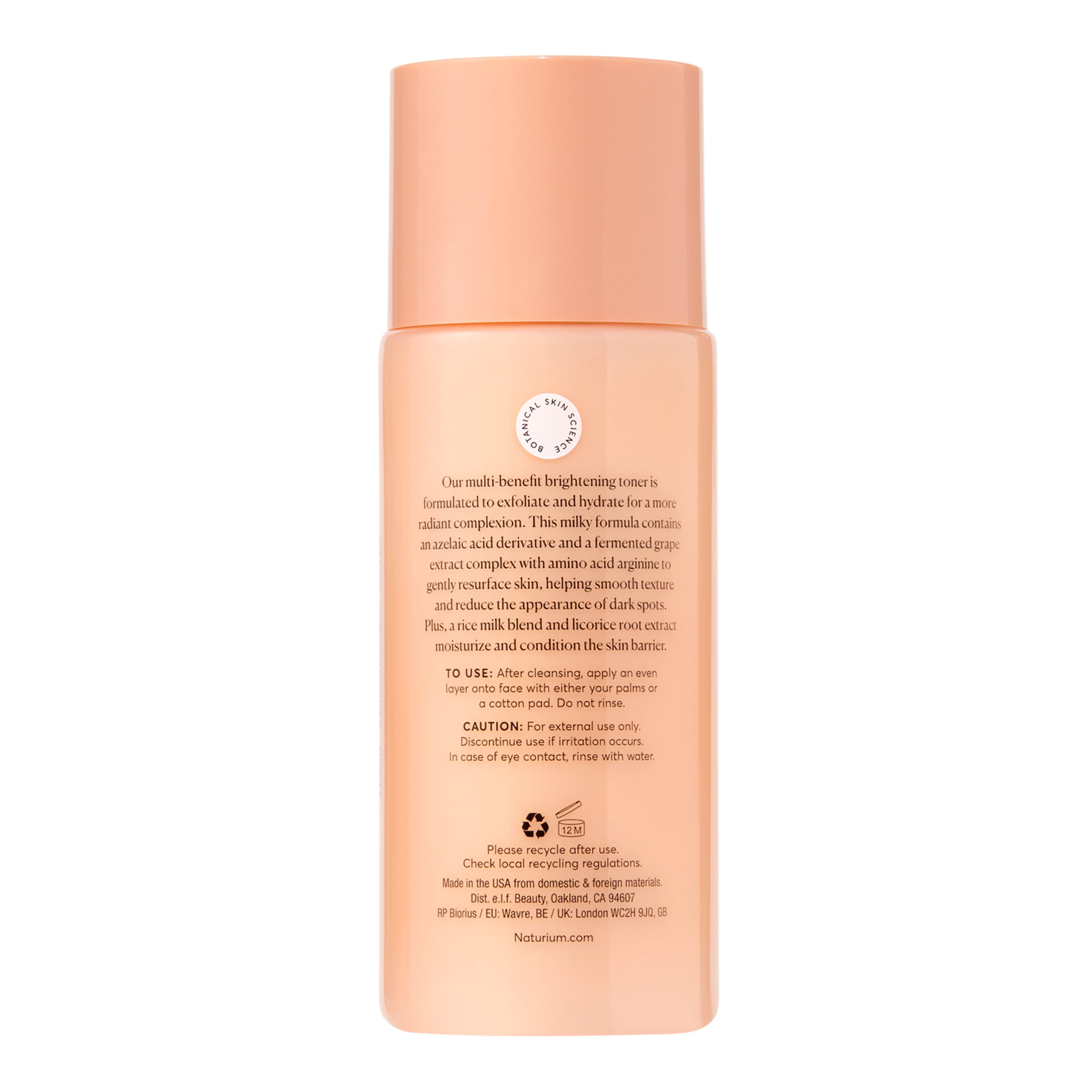 Naturium Multi-Bright Milky Toner, Exfoliating Skincare for Face with Azelaic Acid, 4 fl oz