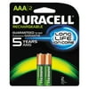Duracell Rechargeable NiMH Batteries, AAA, 2/PK
