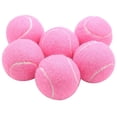 thumbnail image 1 of Paquete de 6 Pelotas de tenis rosas PENGJJMXG Pelotas de entrenamiento elásticas resistentes al desgaste 66 MM para principiantes para Mujeres, 1 of 5