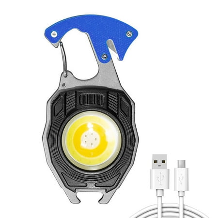 

Aousin 3 Gears Key Lights Portable Cob Work Lights Waterproof for Traveling (Blue)
