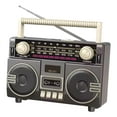thumbnail image 4 of Bunblic Radio Rétro Portable AM FM SW Haut-Parleur Bluetooth 3 Bandes Charge Compacte pour Maison Bureau Extérieur Design Vintage Cadeaux d'Anniversaire Gris, 4 of 8