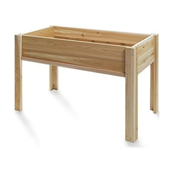 All Things Cedar RGL34 Deluxe Cedar Raised Garden Box with Legs - 48L x 25W x 34H