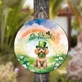 thumbnail image 4 of Happy St. Patrick’s Day Poodle with Green Hat Shamrocks Rainbow Round Wood Sign Poodles Dog Lover Gifts Idea Hanging Wall Home Decor - 03007, 4 of 5