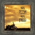 thumbnail image 4 of Classic Motorcycle Bikers "Ride Often, Ride Free" Sunset with Picture Frame, 10x10 8563, 4 of 6