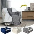 thumbnail image 1 of Fiudx Manta de Lana de Cordero, Diseño de Franela de Doble Grosor, Suave Terciopelo, Cálida y Acogedora para Sofá o Cama, Decoración Elegante para Sala de Estar o Dormitorio, Comodidad Invernal, Tama, 1 of 4
