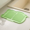 thumbnail image 3 of Kitchen Dish Drying Board, 13.78X10inch Countertop Dish Drain Board, Silicone Dish Drying Mat, Heat Resistant Kitchen Trivet Mat, Dish Rack Drip Tray Drain Board, Non-Slip Draining Trivet, 3 of 8