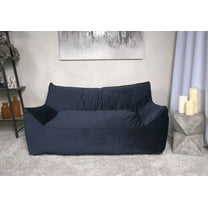 CoSoTower 2-Seater Oversized Bean Bag Chair with Armrests, Dark Blue